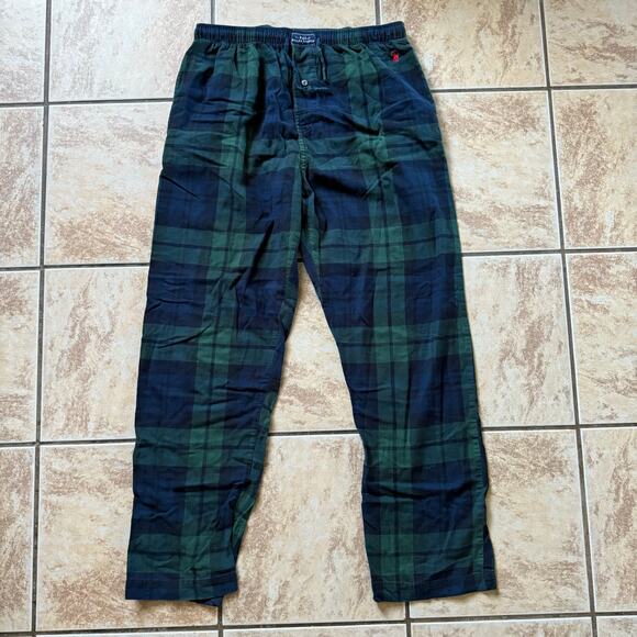 Polo‎ Ralph Lauren Black Watch Tartan Plaid Pajama Pants Mens Medium Loungewear - Picture 1 of 9